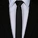 Elviros® Mens Eco-friendly Fashion Solid Color Slim Tie 2.4'' (6cm) (1.6