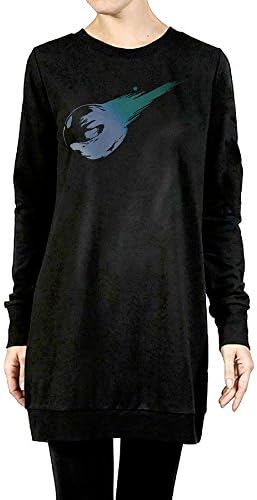 Final Fantasy VII Remake Womens Long Fleece Crew Neck Pullover Hoodies