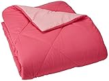 AmazonBasics Reversible Microfiber Comforter - King, Pink