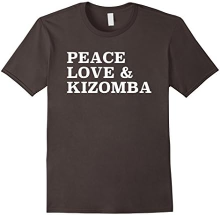 Mens Peace Love and Kizomba Dance Music Tee T-shirt Small Asphalt