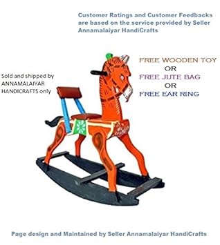 CRAFT HOUSE Wooden Rocking Horses (Orange)