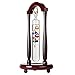 Lily's Home Hanging Galileo Thermometer with Cherry Finish Stand, A Timeless Design that Measures Temperatures from 64ºF to 76ºF, Cherry Finished Wood Frame, 4 Multi-Colored Spheres (9 Inches)