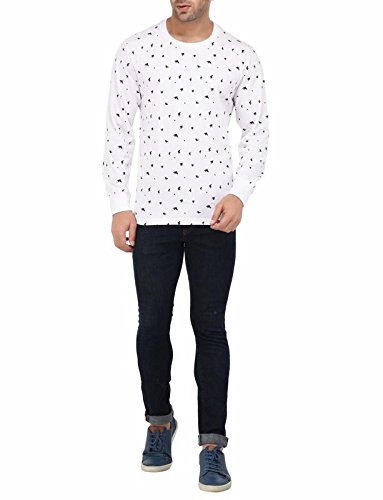vivid bharti men's white printed full sleeve high quality tshirts