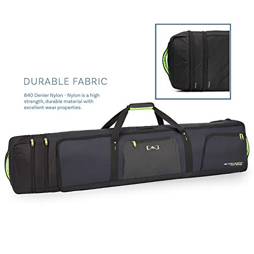 image for High Sierra Adjustable Wheeled Ski and Snowboard Equipment Travel Bag 