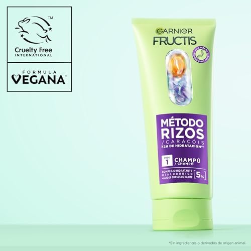 Fructis Método Rizos Champú con Ácido Hialurónico y Karité, 200ml