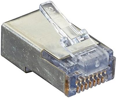 Black Boxwork Services C5EEZSP-100PAK Shielded Cat5E Ez-Rj45 Modular Plugs44; 100-Pack