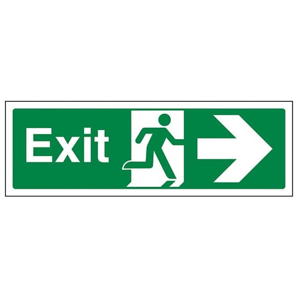V Safety Eco Friendly Safe Condition Exit - Exit Arrow Right - 450 X 150mm
