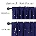 NICETOWN Blue Blackout Curtains 84 inches - Hollow Stars Nap Time Essential Nursery Curtain Panels, Creative Space Decoration Twinkle Stars Window Drapes for Kids Bedroom, Navy Blue, Set of 2, 52 Wide