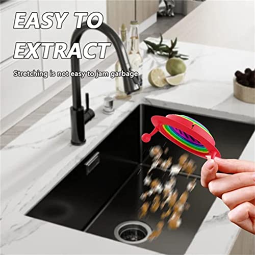 Kitchen Mesh Sink Strainer, Foldable Rainbow Elf Kitchen Sink