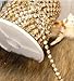 10- Yards 2mm Close Crystal Rhinestone Chains Trim Crafted DIY Ideas-Gold