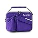 PlanetBox ROVER Eco-Friendly Stainless Steel Bento Lunch Box with 5 Compartments for Adults and Kids - Purple Carry Bag with Fairies Magnets