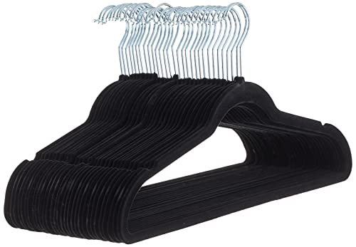 Samtbügel für Anzüge, 30er-Pack, Schwarz