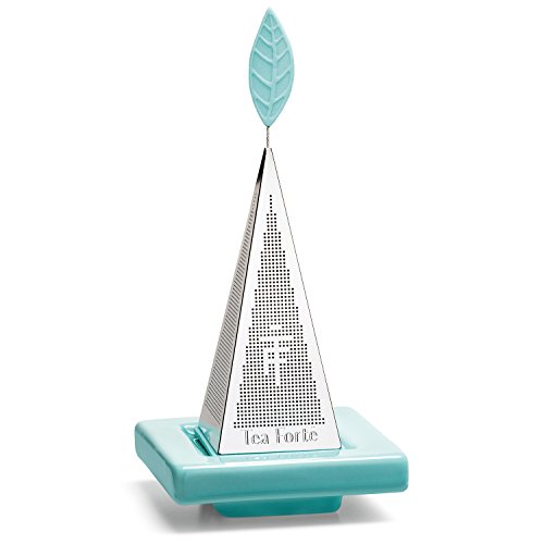 Tea Forte ICON LUSSO Platinum Loose Leaf Tea Infuser, Extra Fine