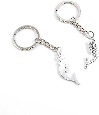 10 Pieces Keychain Keyring Door Car Key Chain Ring Tag Charms Bulk Supply Jewelry Making Clasp Findings Y6JL8H Mermaid