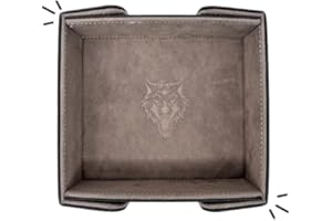 Norse Foundry Magnetic Folding Dice Tray - A Portable Option for Quieter Dice Rolling, or Dice Games, Perfect for Dice Enthusiasts, Playing Cards, RPG Players, and Dice Collectors (Grey)