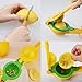 HEYFIT Citrus Juicer Hand Lemon Juicer Manual Lemon Lime Squeezer Metal Citrus Press Orange Juice Extractor Yellow