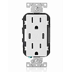 Leviton T5635-W 30W (6A) USB Dual Type-C/C Power