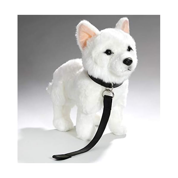 Carl Dick Weißer Schäferhund mit Leine stehend, Hund, Plüschtier, Kuscheltier ca. 26cm lang, ca. 22cm hoch 3485 – Bild 3