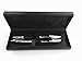 Carbon Fiber Ballpoint Pen Set - Metal Retractable Pen Tip with Black Ink - Smooth and Easy Writing for Men or Women in School, Office, Business & more | Adorable Gift Box Included (Chrome)