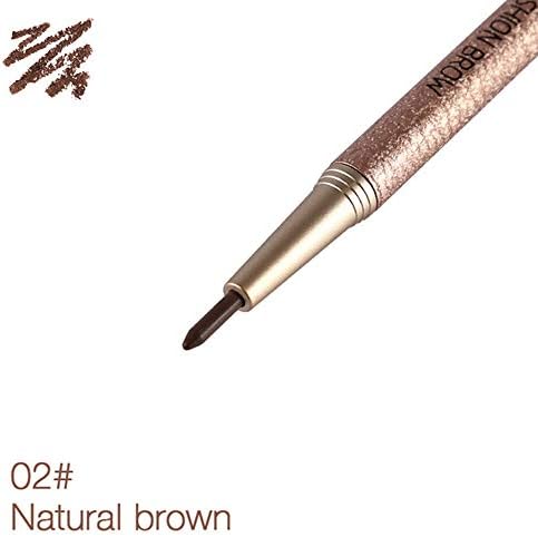 1Set Waterproof Long Lasting Eyebrow Pencil With 3Pcs Pencil Refill+3Pcs Eye Brow Templates Beauty Makeup Tool Kit 4 Colors 02 natural brown