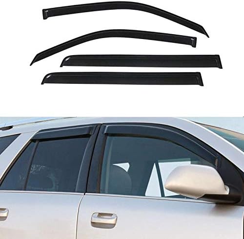 HSXCQ 4pcs For 2009-2015 Honda Pilot Sun Rain Guard Vent Shade Window Visors 94084