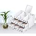 MaxKim Makeup Jewelry Organizer 2 Drawer with 15 Compartments and mirror for Cosmetics, Jewelries, Cosmetic Storage Box(xl)