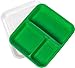 Table to Go 20-Pack Bento Lunch Boxes with Lids (3 Compartment/ 32 oz) | Microwaveable, Dishwasher & Freezer Safe Meal Prep Containers | Reusable Dish Set for Prepping, Portion Control & More (Green)