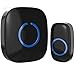 Wireless Doorbell by SadoTech - Waterproof Door Bells & Chimes Wireless Kit - Over 1000-Foot Range, 52 Door Bell Chime, 4 Volume Levels with LED Flash - Wireless Doorbells for Home - Model C (Black) primary