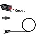 2-PACK Fitbit Alta Charger With Reset Button + Screen Protector Extra Long (3.3ft), TUSITA Replacement USB Charge Charging Cable Wire Cord For Fitbit Alta