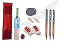 e-YOP Small Boys Cricket Set, Wooden Cricket Kit with Carry Bag