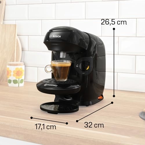 Tassimo Style friendly Kapselmaschine TAS112E, über 70 Getränke, geeignet für alle Tassen, vollautomatisch, nachhaltig, platzsparend, 1400 W, schwarz