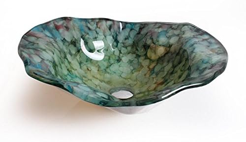 WYFC Petal shaped tempered glass sink basin faucet set