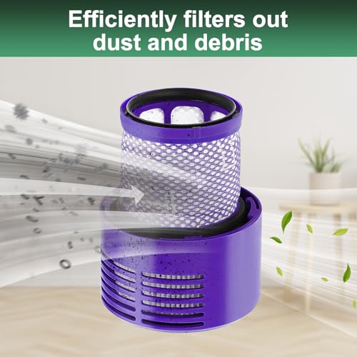 2 Pack V10 Filters Replacement for Dyson Cyclone Series, Cyclone V10 Absolute, Cyclone V10 Animal, Cyclone V10 Motorhead, Cyclone V10 Total Clean, SV12, Replaces Part # 969082-01