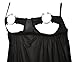 Freemale Women See-Through Cupless Sexy Lingerie with G-String Set Babydoll (Free Size, Black)