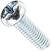 Small Parts Steel Pan Head Machine Screw, Zinc Plated, Meets JIS B1111, #2 Phillips Drive, M4-0.7 Thread Size, 12 mm Length, Fully Threaded, Imported (Pack of 50)