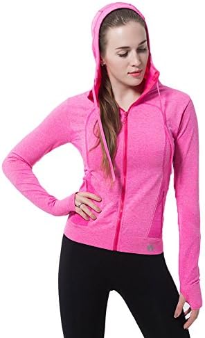 Women Full-Zip Hooded Sweatshirt Workout Running Hoodie Size L YDWY-002