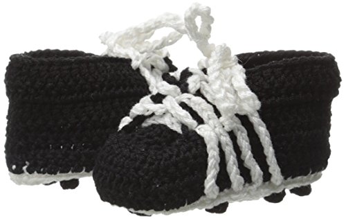 Jefferies Socks Baby-Boys Soccer Cleats Crochet Bootie, Black, Newborn