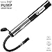 PUMPICO NEW Mini Bike Pump - Universal Bicycle Pump For Presta And Schrader Valve - Functional and Sturdy Aluminum Alloy Body and Ergonomical Handle with Smarthead Nozzle – Pressure Up to 140 PSI