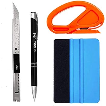CARTINTS Vinyl Wrap Installation Tool Window Film Tint Tool Kit Wallpaper Tool with Air Release Tool Pen, Retractable Utility Knife,Snitty Vinyl Knife, Felt Squeegee for Car Wrap, Window Tint