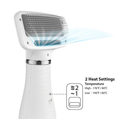 iPettie Pet Hair Dryer with Slicker Brush, Quiet, 2 Heat Settings