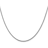 Auriga Fine Jewelry 14K White Gold 1.5 mm Spiga Wheat Chain Necklace 16" to 24"