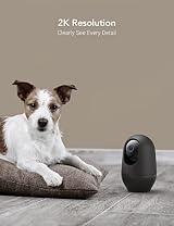 nooie 2K Baby Monitor Pet Camera 360 Pan Tilt Wi-Fi App Night Vision Alexa view 8