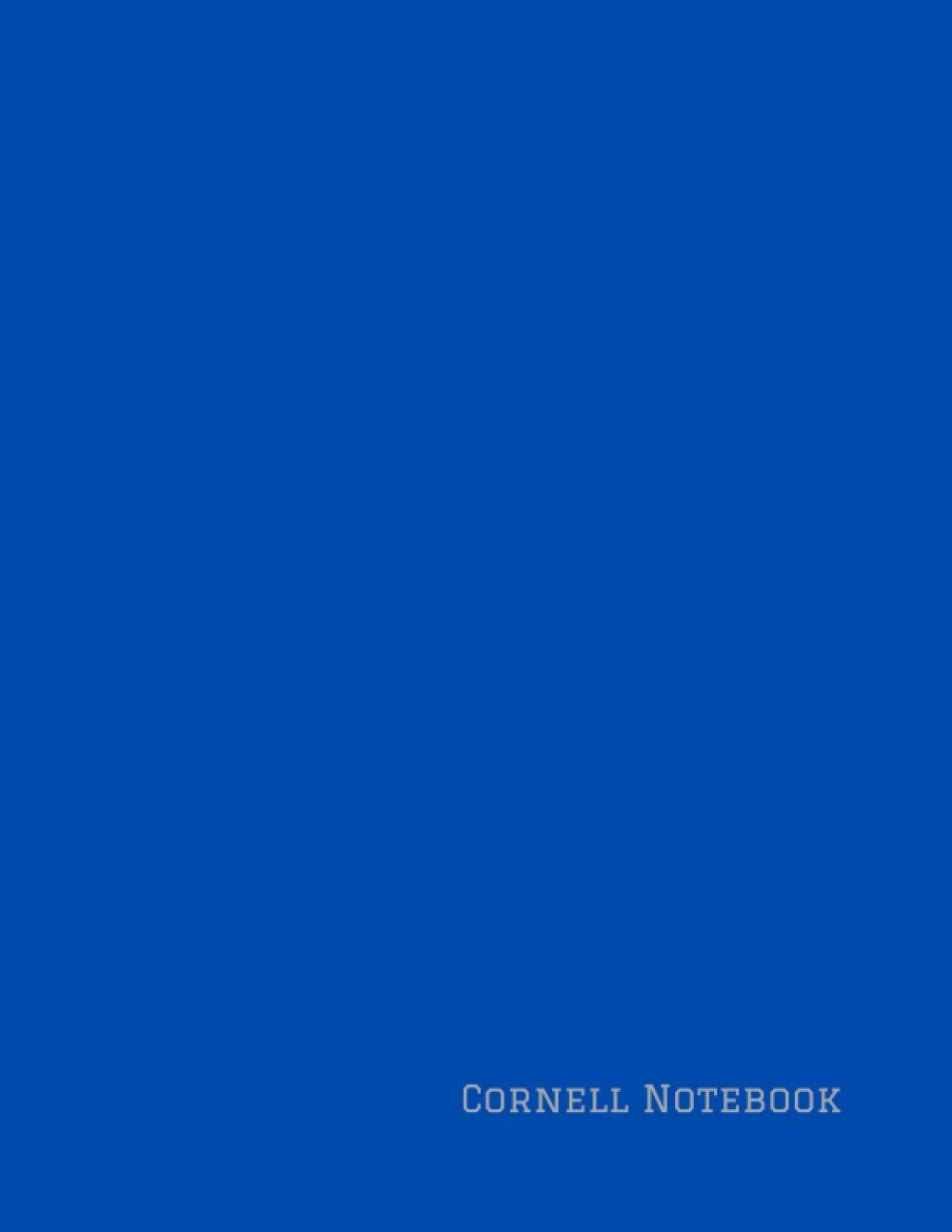 Cornell Notes Notebook: Minimalist Cornell Notebook With College Ruled Lines, 8.5 x 11 Size, 200 Pages (100 Sheets Front and Back) Simple, Modern Design