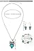 Miraculous Garden 3 Pack Jewelry Sets for Women Girls,Vintage Owl Jewelry Sets Silver Retro Turquoise Gemstone Owl Pendant Necklace Drop Earrings Charm Bracelet Set.