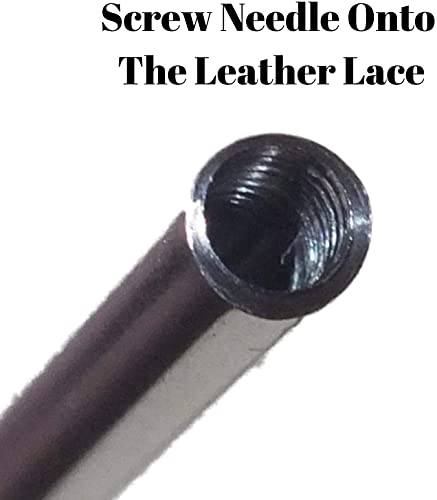 TOFL Softball and Baseball Glove Lace Kit | Mitt Lace Glove Repair Lacing Kit | 2 Leather Laces with Lacing Needle for Catchers Glove