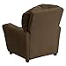 Flash Furniture Chandler Microfiber Kids Recliner with Cup Holder and Safety Recline, Contemporary Reclining Chair for Kids, Supports up to 90 lbs., Brown