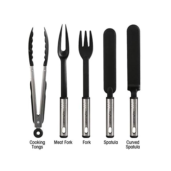 NEXGADGET-Premium-42-Piece-Kitchen-Utensils-Cookware-Set-with-Stainless-Steel-and-Nylon-Cooking-Tools-Including-Spoon-Turners-Tongs-Whisk-Can-Opener-Peeler-Scraper-Measuring-Jug-and-Spoon NEXGADGET Premium 42 Piece Kitchen Utensils Cookware Set with Stainless Steel and Nylon Cooking Tools Including Spoon…