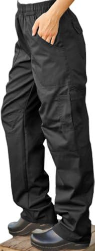 4102-0103 Grunge Cargo Chef Pant in Black - Medium