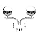 Krator Skull and Flames Universal Custom Chrome Motorcycle Mirrors - Free Adapters Mirrors Fits Most Harley Davidsons, Suzuki, Honda, Kawasaki Cruisers