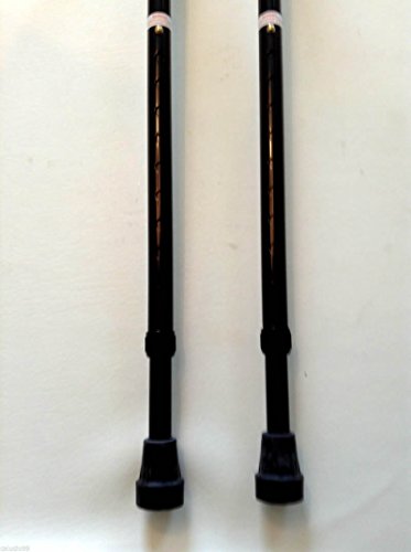 Walking Lightweight Adjustable Forearm Crutches Size M (Pair) (Black)